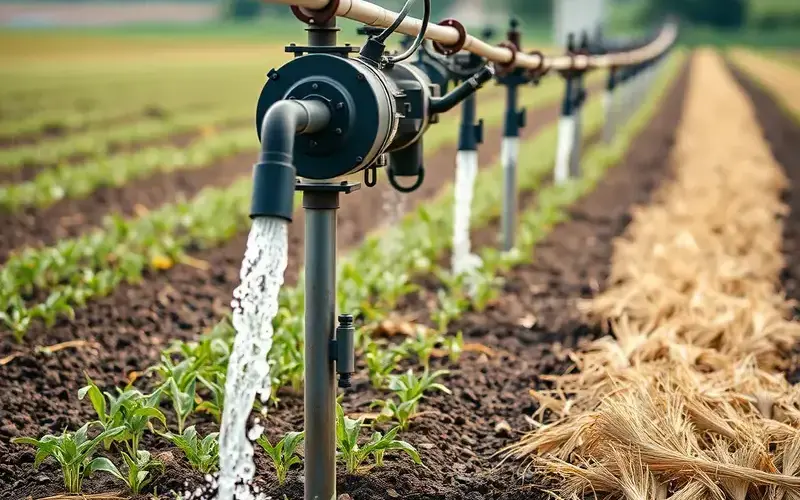 Agricultural irrigation pump installation