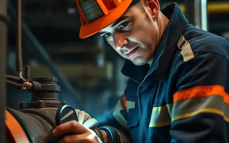 Technicians installing new pump system